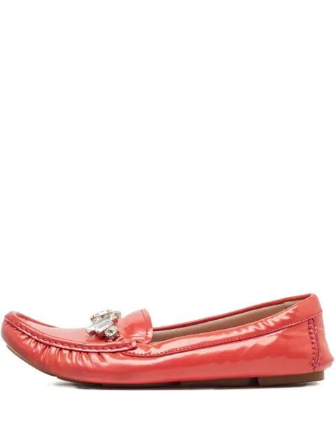 Miu Miu Pre-Owned embellished loafers Red 1100054