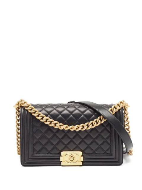 CHANEL Pre-Owned Boy quilted leather shoulder bag Black 1086934