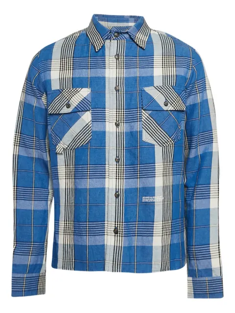 Off-White Pre-Owned checked shirt Blue 1079705