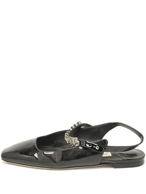 Jimmy Choo Pre-Owned leather ballet flats Black 1093950