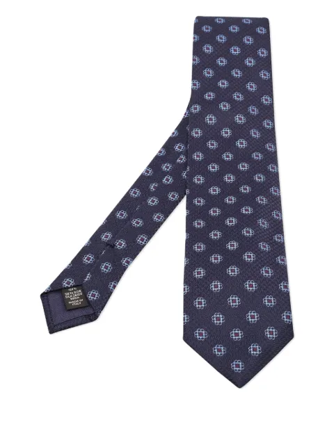 Ermenegildo Zegna Vintage floral-pattern silk tie Blue 1079456