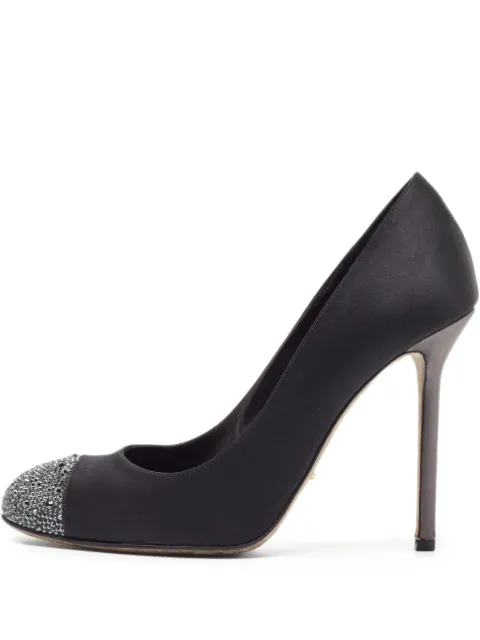 Sergio Rossi Vintage 110mm satin pumps Black 1010602