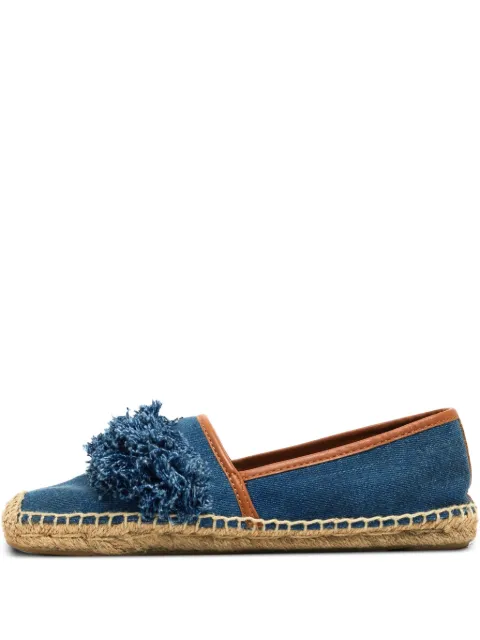 Tory Burch pre-owned fringed canvas espadrilles Blue 940235