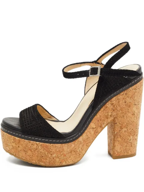 Jimmy Choo Pre-Owned 140mm Naylor platform sandals Black 783722
