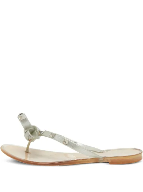 Valentino Garavani Pre-Owned Rockstud-embellished sandals Silver 921015