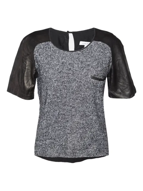 SANDRO pre-owned panelled short-sleeve top Black 931695