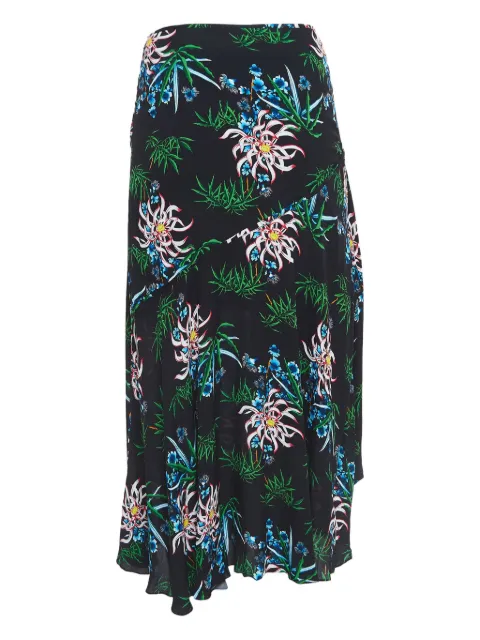 Kenzo Pre-Owned floral-print skirt Black 911646