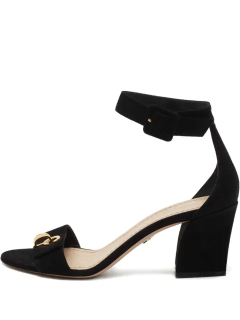 Christian Dior Pre-Owned 75mm suede buckle sandals Black 744195