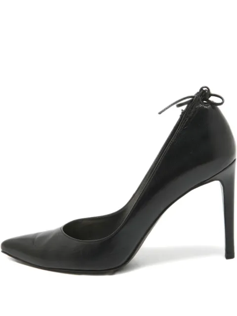Stuart Weitzman 100mm leather heeled pumps Black 994637