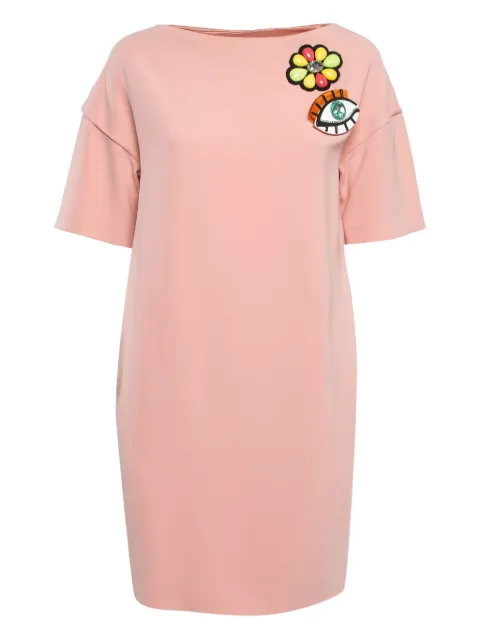 Moschino Pre-Owned appliqué-detail dress Pink 983993