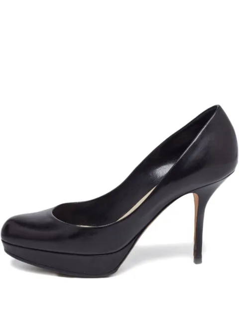 Christian Dior Pre-Owned leather platform pumps Black 646564