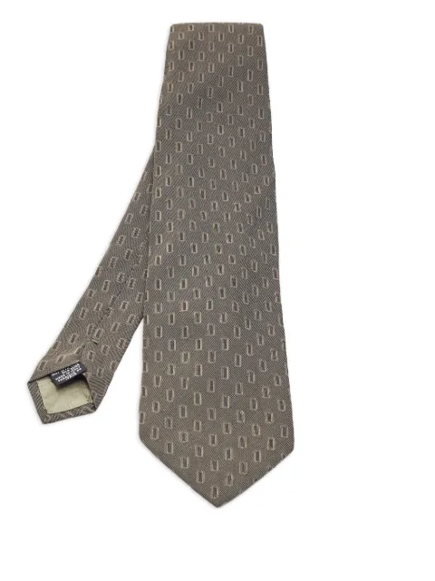 Giorgio Armani Pre-Owned geometric-pattern tie Grey 979240
