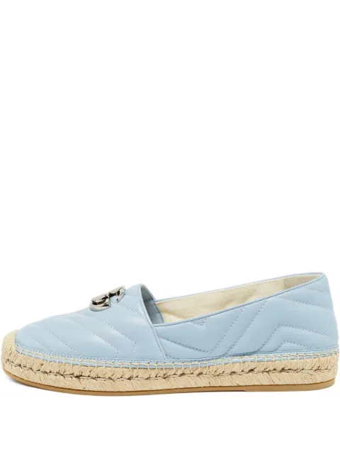 Gucci Pre-Owned Double G logo loafers Blue 963072