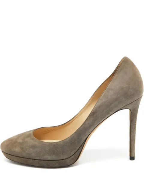 Jimmy Choo Pre-Owned 110mm suede pumps Neutrals 969259
