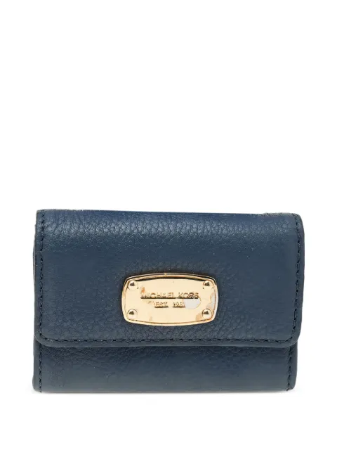 Michael Kors Vintage leather flap wallet Blue 573274