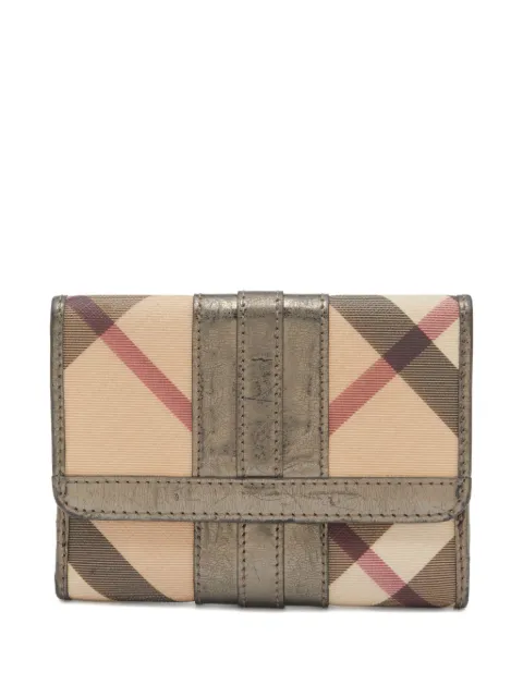 Burberry Pre-Owned check-print wallet Neutrals 816135