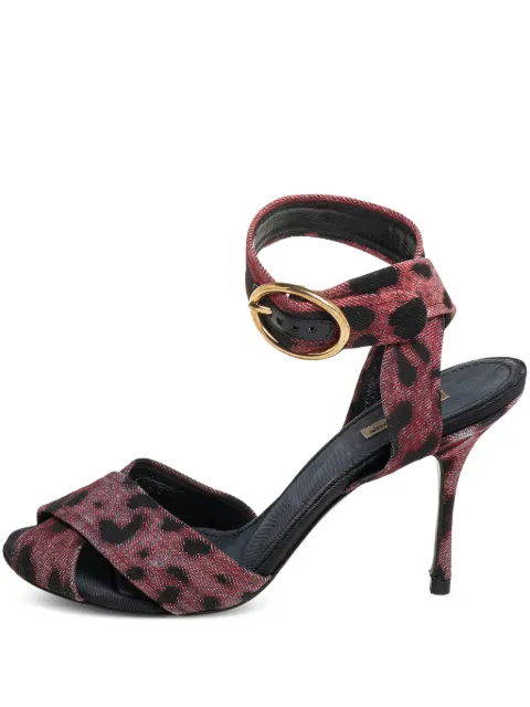 Dolce & Gabbana Pre-Owned 100mm leather sandals Red 462012
