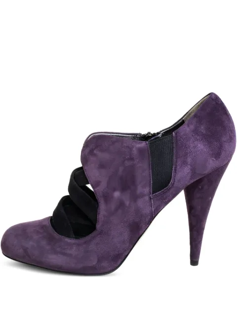 Miu Miu Pre-Owned 110mm suede ankle boots Purple 411433