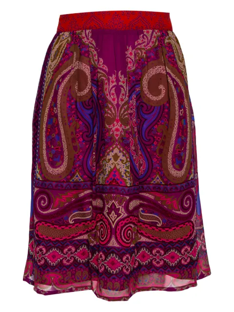Etro Pre-Owned paisley-print skirt Pink 458516