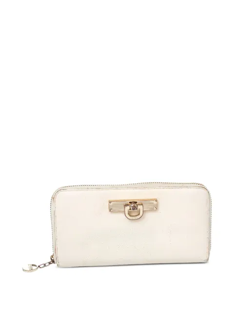 DKNY Vintage pre-owned zip around leather wallet Neutrals 469443