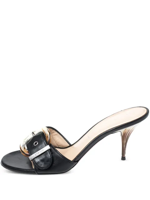 Casadei Vintage pre-owned 70mm buckle-detailed sandals Black 258679