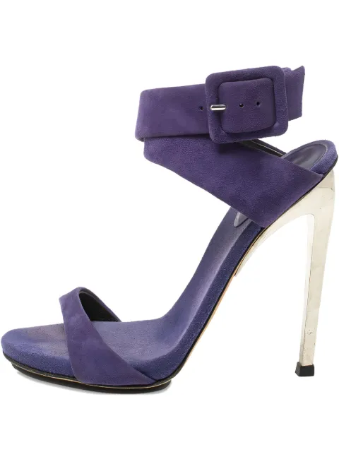 Giuseppe Zanotti Vintage 120mm suede heeled sandals Blue 369231