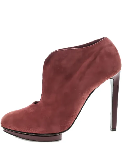 Alexander McQueen Pre-Owned 115mm leather ankle boots Red 143627
