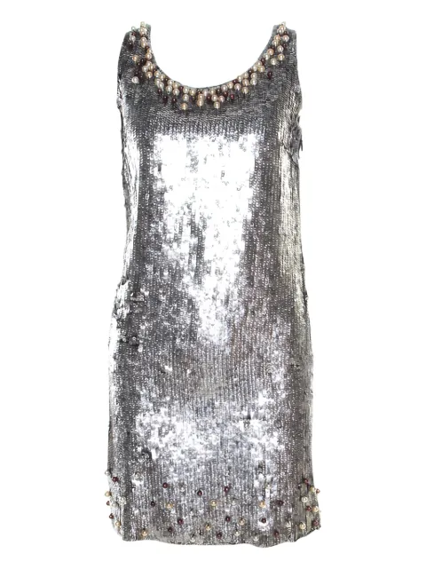 Valentino Garavani Pre-Owned sequin-embellished dress Silver 186478