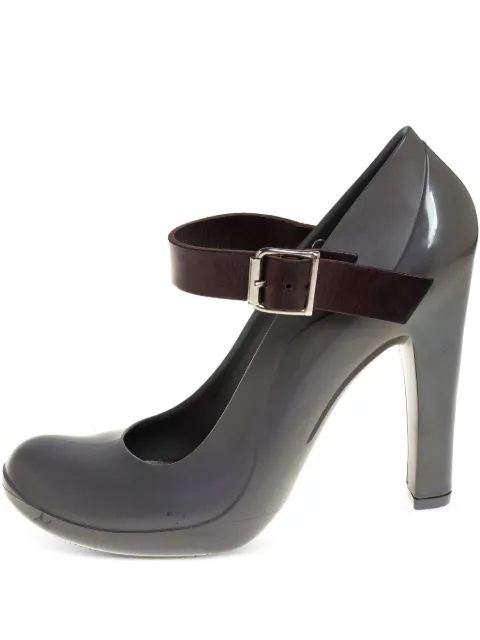 Marni Pre-Owned 105mm leather sandals Grey 446079