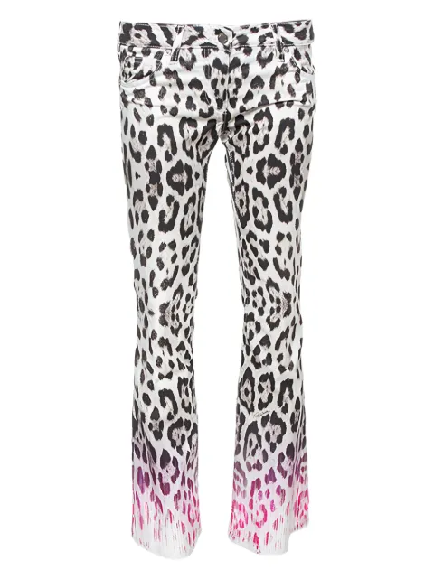 Roberto Cavalli Vintage animal-print trousers White 354943