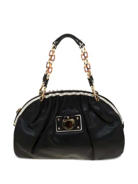 Marc Jacobs Vintage Capra leather chain satchel bag Black 178671