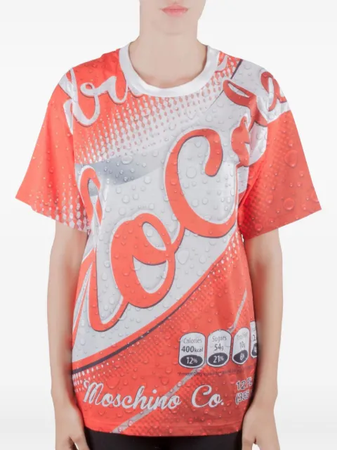 Moschino Pre-Owned 2024 Soda-print T-shirt Red 204028