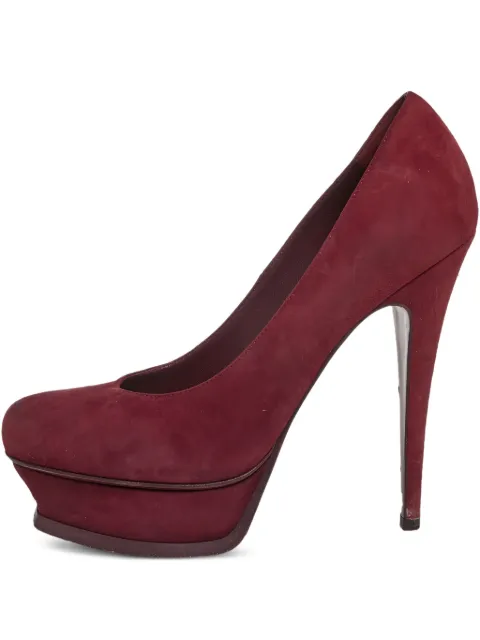 Saint Laurent Pre-Owned 140mm Tribtoo platform pumps Red 403112