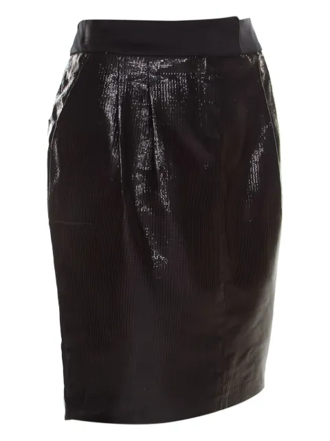 Escada Pre-Owned metallic pencil midi skirt Black 200142