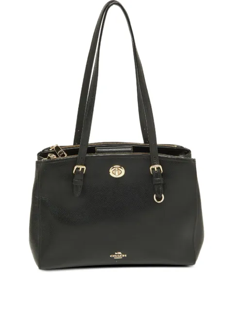 Coach Vintage leather tote bag Black 932952