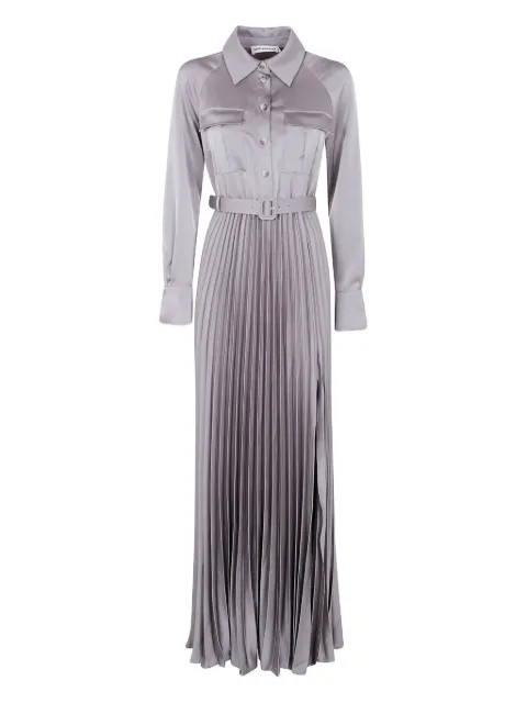 Self-Portrait pleated shirt dress Grey PF25064XGR