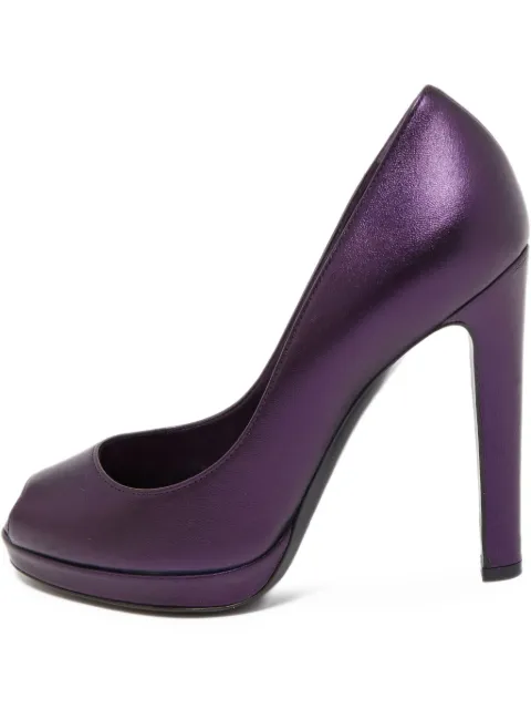 Sergio Rossi Vintage leather pumps Purple 853942