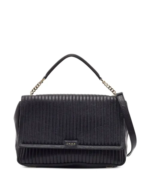DKNY Vintage Pre-owned quilted leather shoulder bag Black 927596