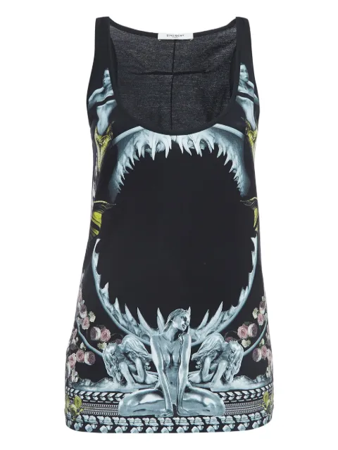 Givenchy Pre-Owned Sharn and Mermaid print tank top Black 928663