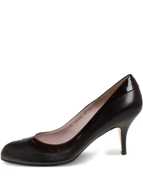 Ferragamo Pre-Owned 90mm leather pumps Brown 457638