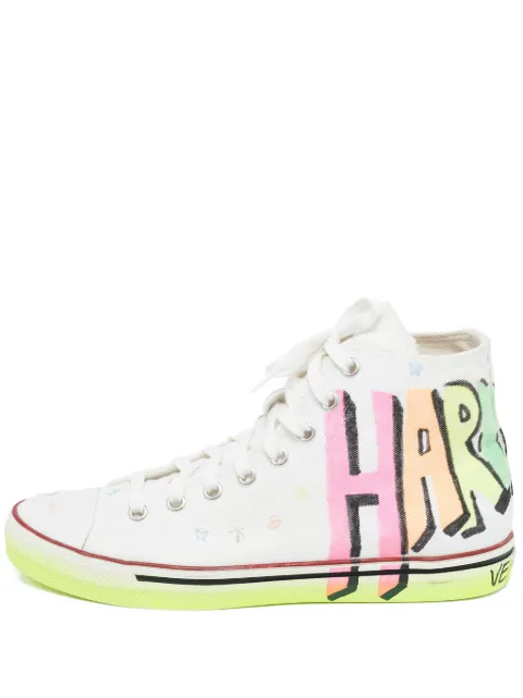 VETEMENTS pre-owned Hardcore Happiness high-top sneakers White 917418