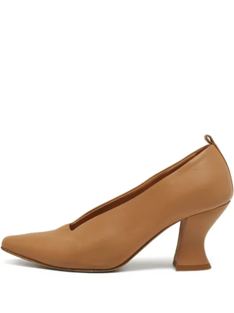Bottega Veneta Pre-Owned 80mm leather pumps Neutrals 888075