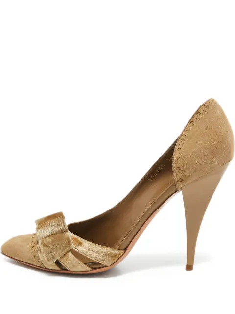 Gucci Pre-Owned 125mm bow-detailed pumps Neutrals 865865