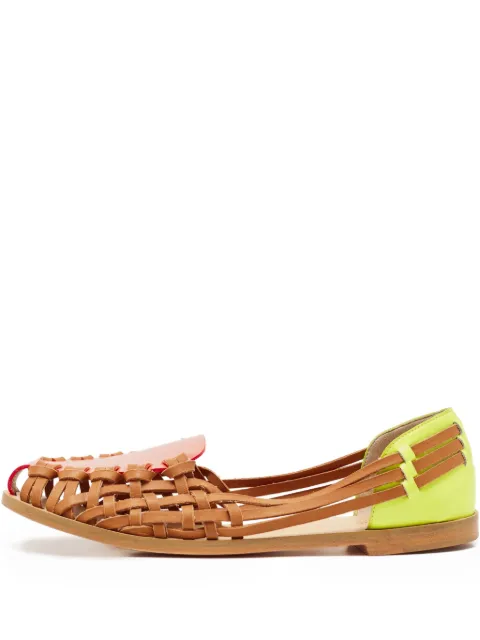 Sophia Webster pre-owned colour-block loafers Brown 824187