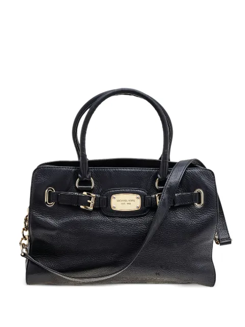 Michael Kors Vintage pre-owned leather satchel bag Black 541483
