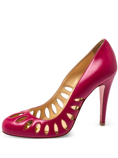 Christian Louboutin Pre-Owned 105mm cut-out pumps Pink 400332