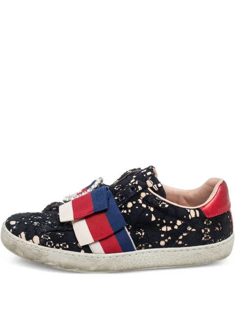 Gucci Pre-Owned Ace Web sneakers Black 535763
