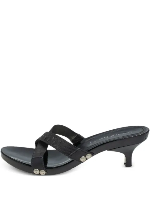 Casadei Vintage Pre-owned 60mm cross-strap sandals Black 465685