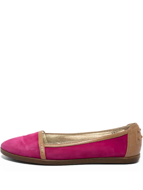 Tod's Vintage Pre-owned panelled flats Pink 721473