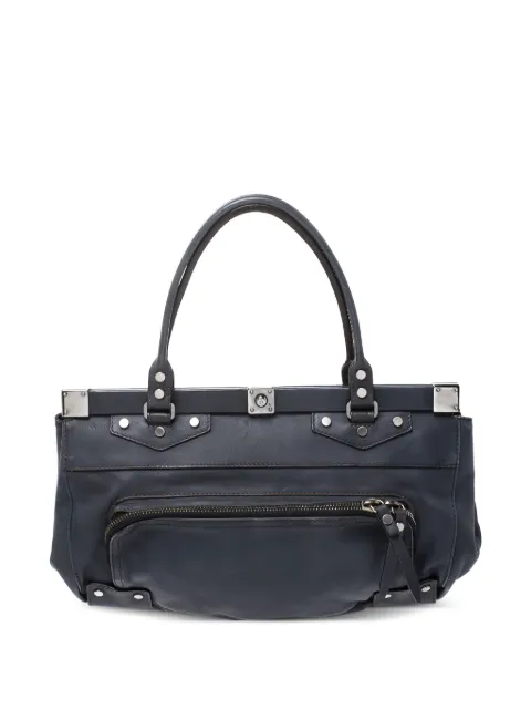 Lanvin Pre-Owned leather tote bag Blue 269290